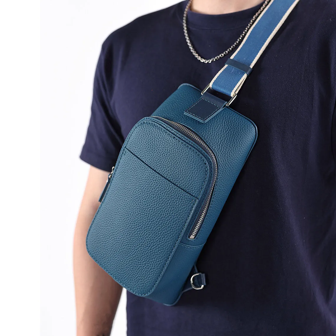 POPSEWING® Top Grain Leather Men Fanny Pack Waist Bag DIY Kit