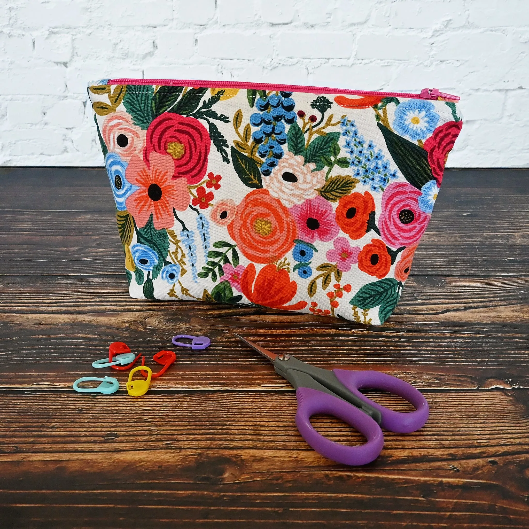 Pretty Floral Garden Party Accessory Pouch