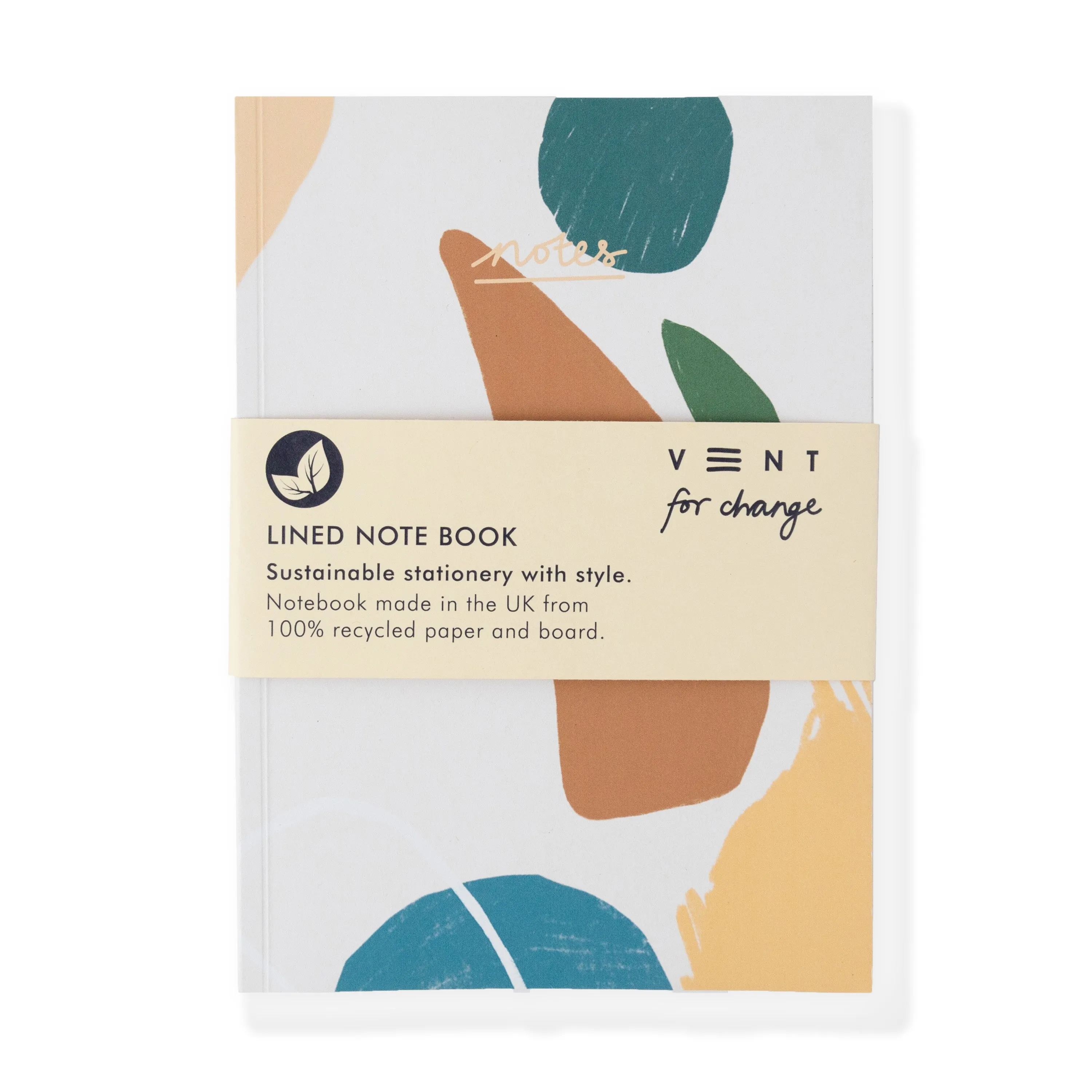 Recycled Paper & Card A5 'Notes' Notebook - Earth
