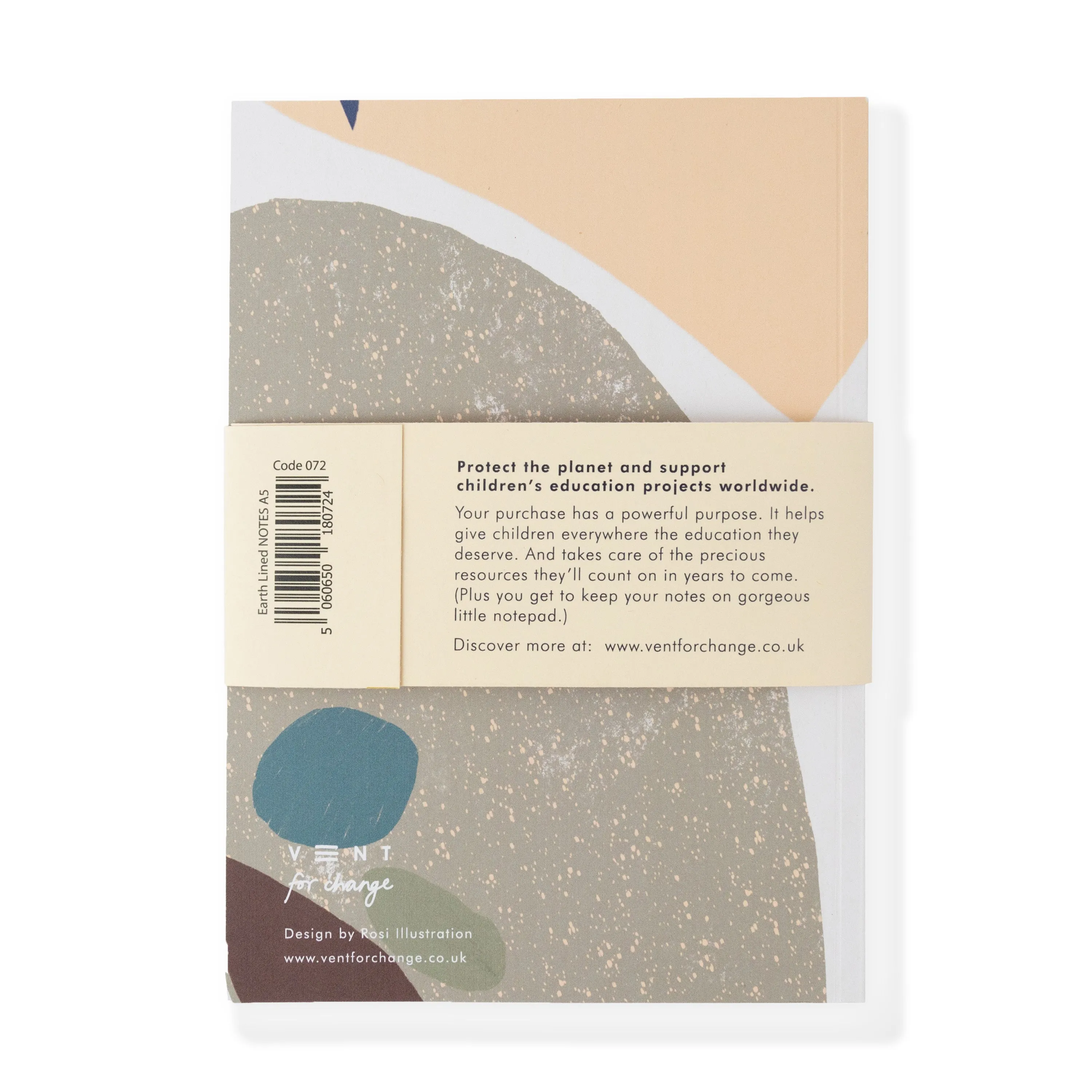 Recycled Paper & Card A5 'Notes' Notebook - Earth