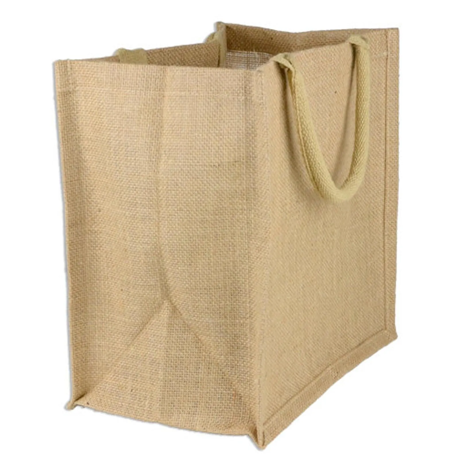 Set of 12 Large Size Burlap Jute Tote Bags BB03B