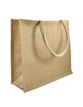 Set of 12 Large Size Burlap Jute Tote Bags BB03B