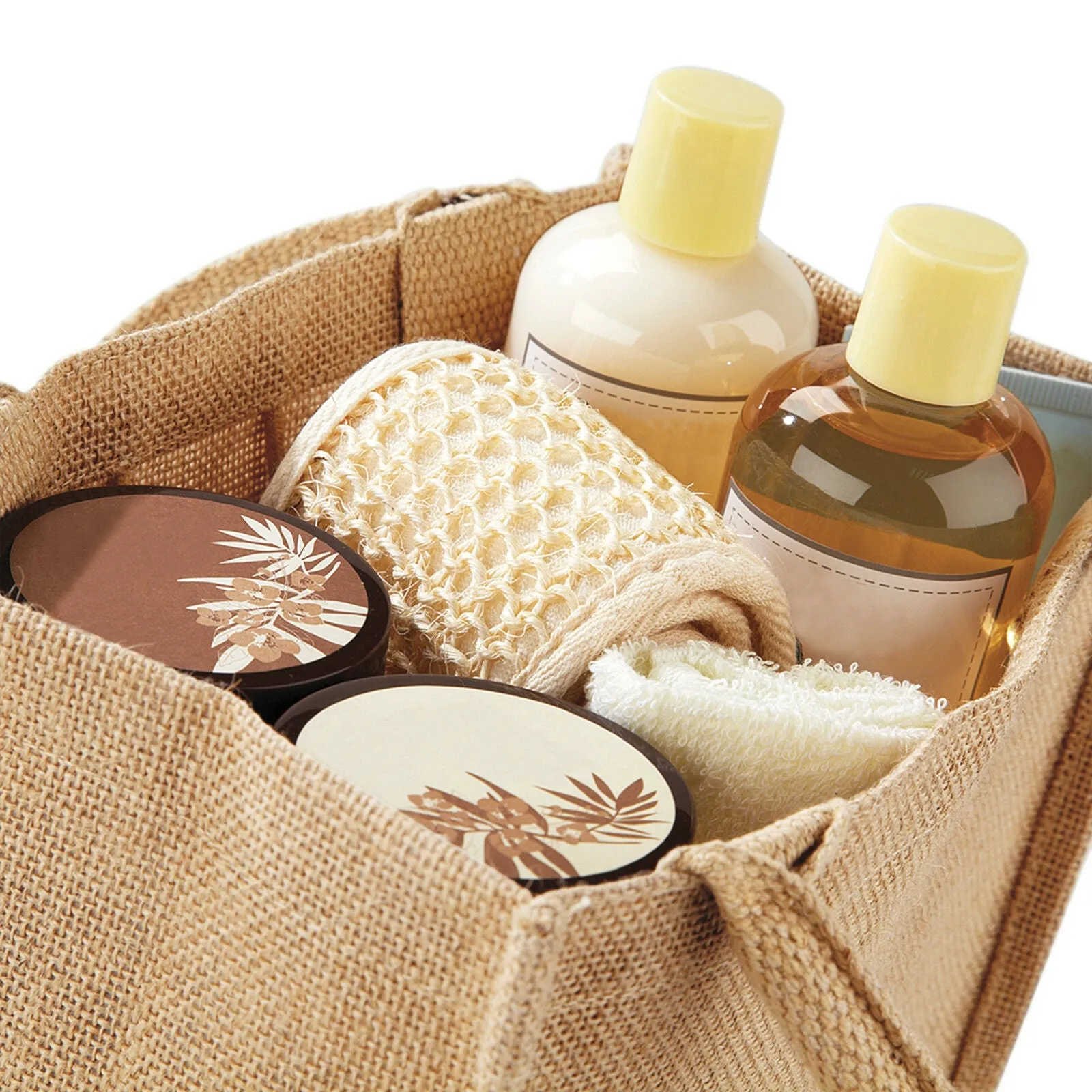 Set of 12 Large Size Burlap Jute Tote Bags BB03B