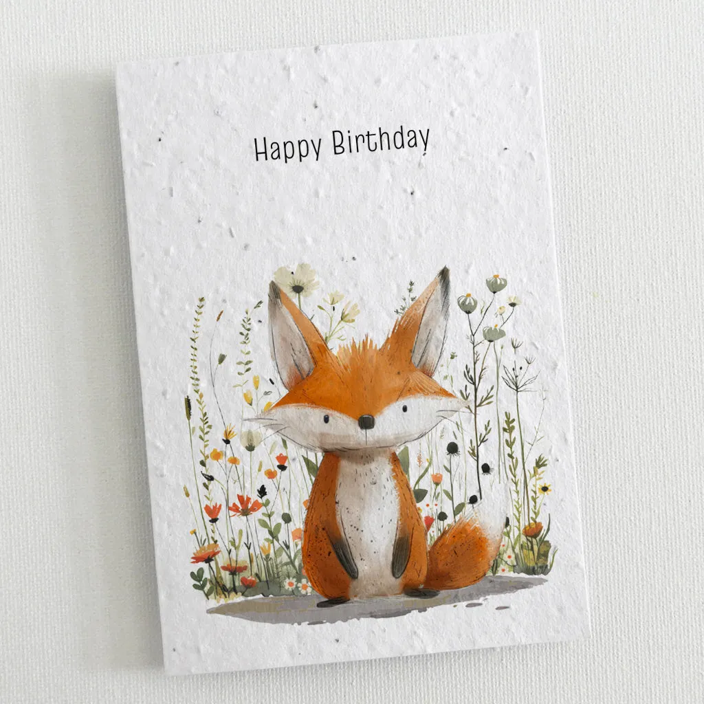 Set of 6 Plantable Birthday Cards - Wildlife