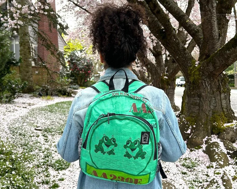 Small Upcycled Day or Childs Backpack- Saves Landfills!