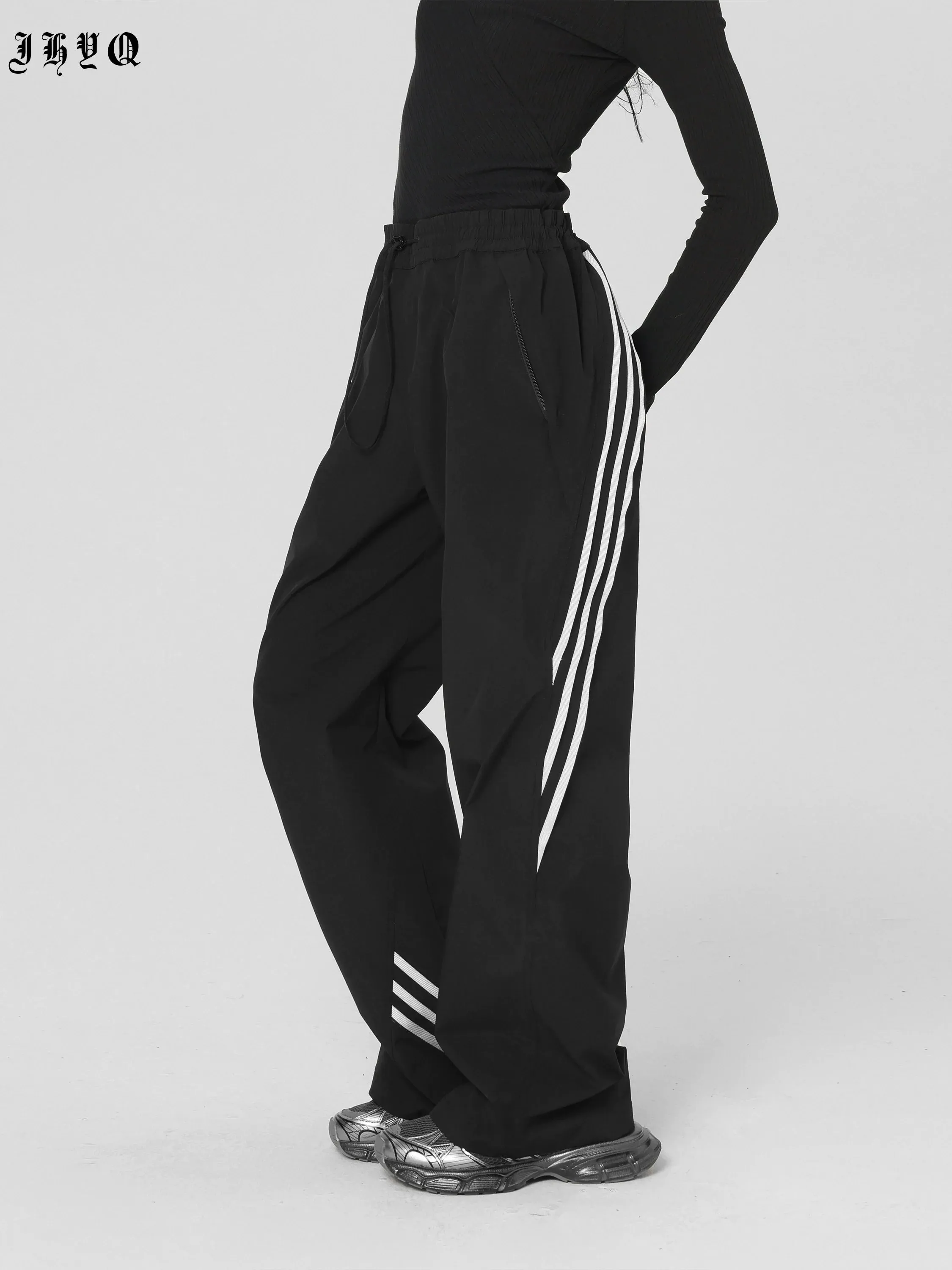 Striped Paratrooper Drawstring Sports Pants