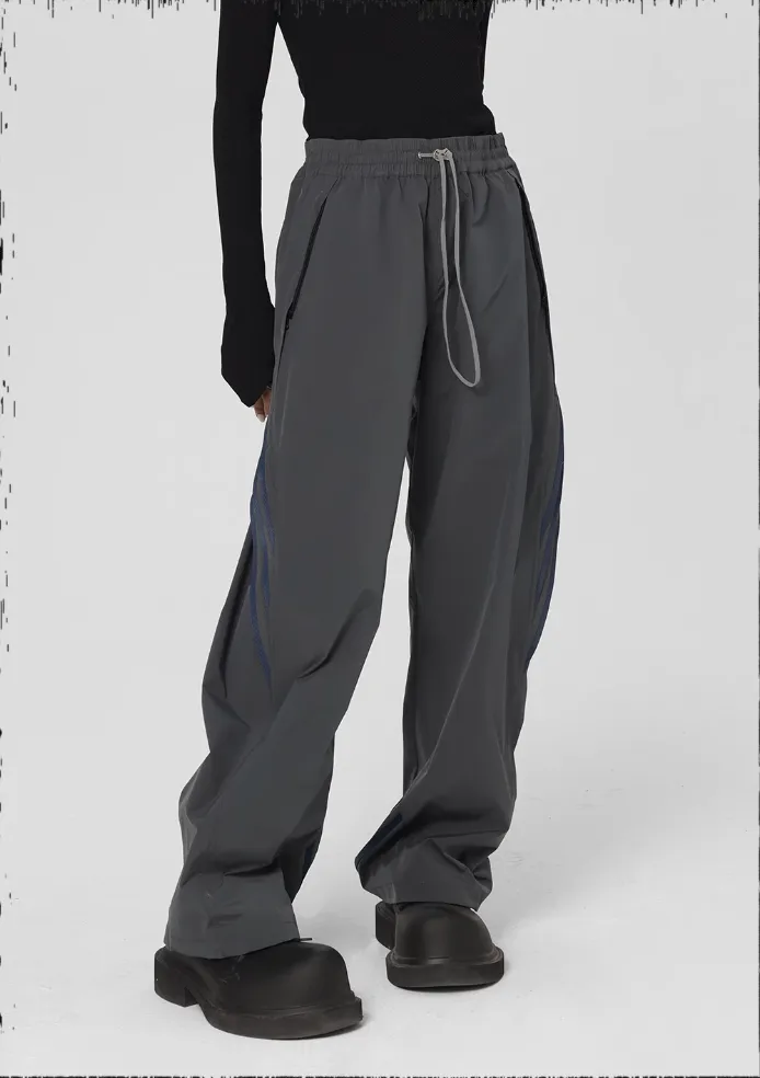 Striped Paratrooper Drawstring Sports Pants