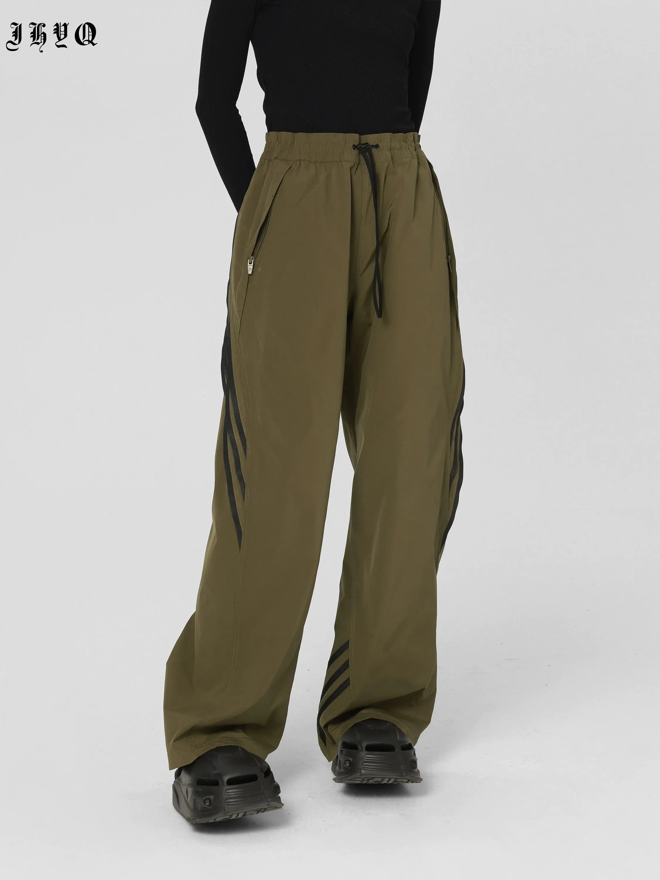 Striped Paratrooper Drawstring Sports Pants