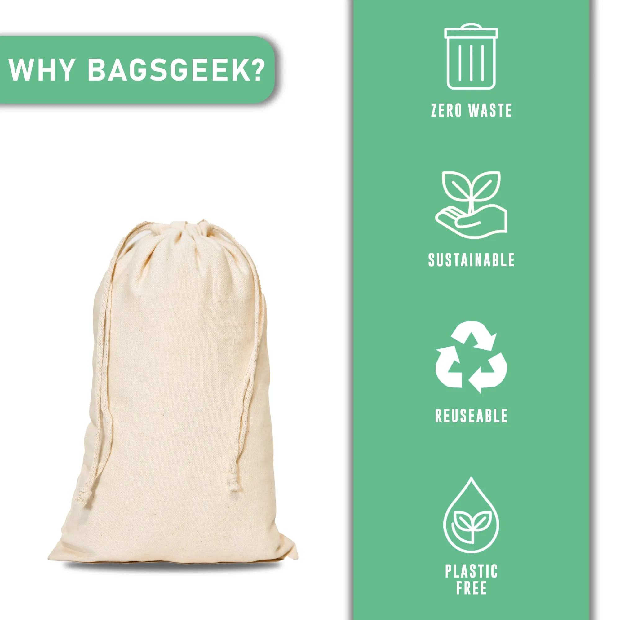 TT Canvas Drawstring Muslin Bags