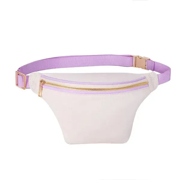 UAKISS  -  Solid Color Canvas Crossbody Chest Bags Women Fashion Cute Letter Patches Fanny Packs Ladies Simple Versatile Waist Pack