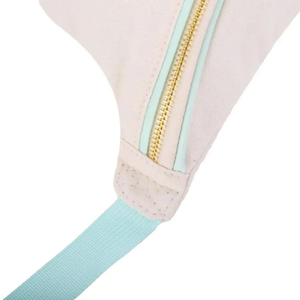 UAKISS  -  Solid Color Canvas Crossbody Chest Bags Women Fashion Cute Letter Patches Fanny Packs Ladies Simple Versatile Waist Pack