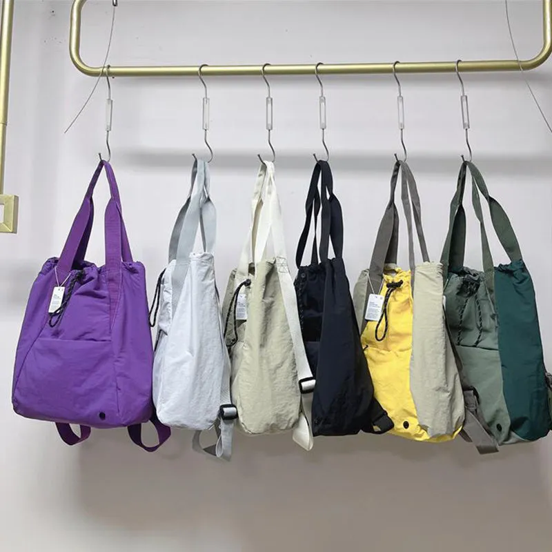 Waterproof Backpack With Drawstring Design Fashion Sports Fitness Yoga Backpack For Women Shoulder Bag Commuter Storage Handbag