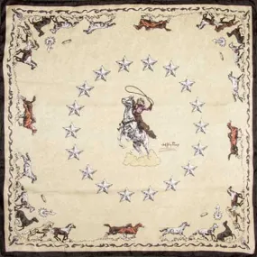 Wyoming Traders Ivory Mustang Limited Edition Silk Scarf